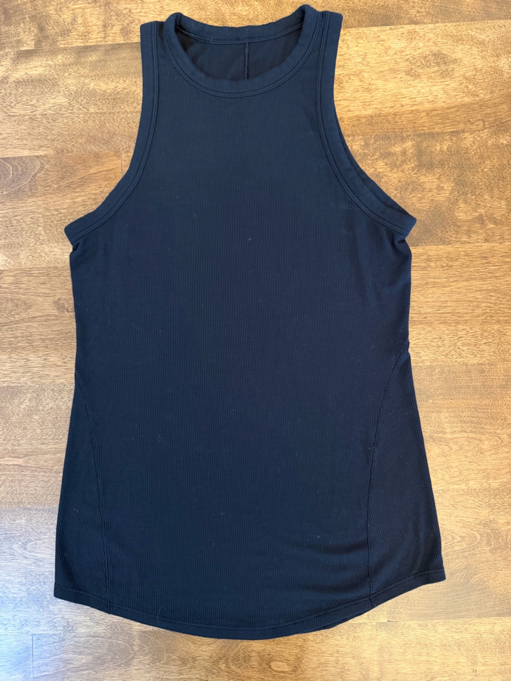 Lululemon Black Ribbed Fitted Tank Top Size 6